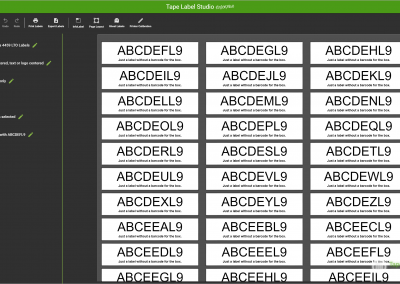 Mode automatique de Studio d'étiquettes de bandes